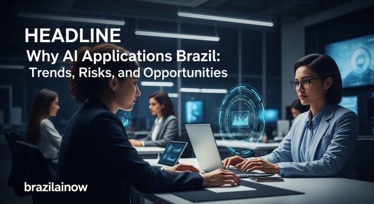Illustration showing AI applications across Brazil's sectors