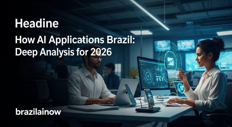 Brazilian city with AI network overlay symbolizing AI applications across sectors