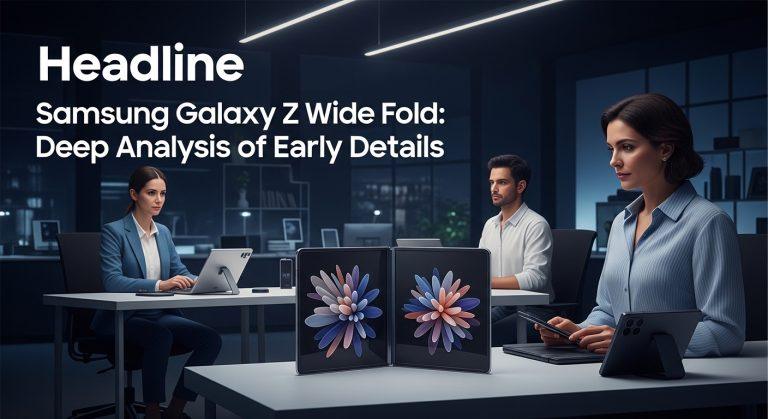 Concept render of Samsung Galaxy Z Wide Fold with a wide foldable display